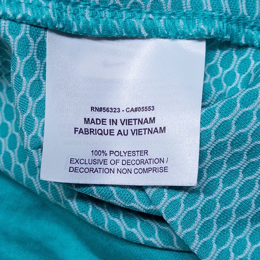Nike Shirt Womens XXL Turquoise Blue Sleeveless Golf Quarter Zip Dri Fit Top